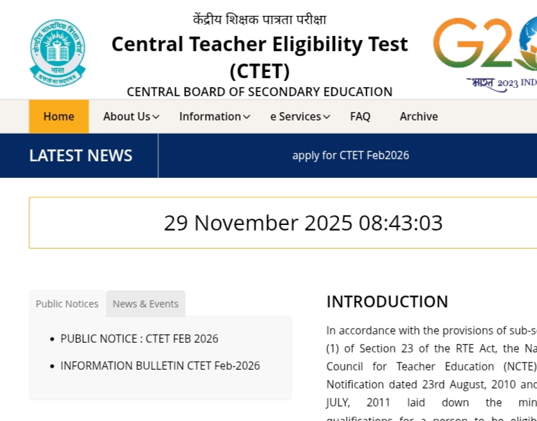 CTET 2026 notification 